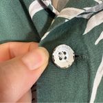 Rag and Bone Green Sunflower Print Button Down Shirt Womens S Short Sleeve Casual Photo 9