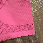 Aerie Hot Pink Burst Superchill Seamless Pointelle Bra Top Medium NWOT Photo 3