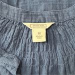 J.Crew Point Sur  Women’s M Navy Blue Gauzy Cotton Long Sleeve Button Down Shirt Photo 4