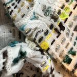 ZARA Basic M Tufted Off White Blazer with Good Metallic Threading W/1 Hook & Eye Photo 7