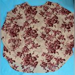 SheIn Curve floral semi sheer blouse elastic at wrists puffy long sleeve size 4X Photo 3
