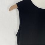 Calvin Klein Ribbed Color Block Sleeveless Black White Mock Neck Top Photo 2