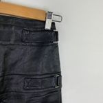 LF Angel Biba Black Faux Leather Buckle Detail Mini Skirt Women's Size 6 NWT Photo 2