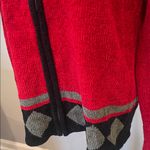 Sag Harbor Red and Black Women's cardigan sweater Photo 2