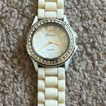 Geneva Platinum women’s silicon‎ white/silver adjustable watch White Photo 1