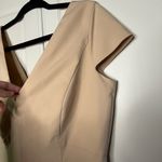 Amsale Viola Crepe Bridesmaid NWT Dress Tan Size 14 Photo 4