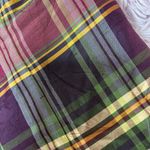 Silk Plaid Sleeveless‎ Blouse Top Button Down Collared Shirt i(E) L Size L Photo 5