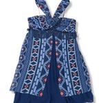 BCBGeneration Dress Size 8 Layered A-line Dress Chiffon Cocktail Dress Sapphire Women's Dress Lined Sleeveless Photo 0