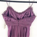 Badgley Mischka 100% Burgundy Embellished Bodice With Silk Shoulder Cover Dress Photo 7