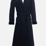 Vintage Fleurette black wool long coat velvet collar and handcuff Size 6 Photo 0