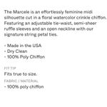 MISA Los Angeles Misa Bohemian Dainty Marcele Floral Chiffon Midi Dress Pastel Splash Size Medium Photo 13