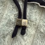 Michael Kors Top Womens XL Black White Stripe Nautical Preppy Long Sleeve Ruched Photo 7