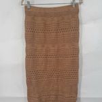 House of Harlow  1960 Knit Midi Skirt Women Medium Brown Western Granolagirl Boho Photo 0