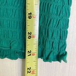 Oak & Trellis Women's Shirt Sz L Kelly Green Crochet Ruched‎ Top Sleeveless Photo 7