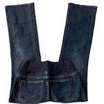 Gap Maternity Stretch Flare Jeans Dark Wash Demi Panel Women’s size 6 maternity Photo 3