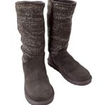 UGG  Australia Camaya Leather Suede Sweater Boot Sequins Mid-Calf Gray Size 7 Photo 2