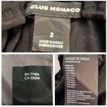 Club Monaco Tassel Trim Wide Leg Silk Ankle Pants Black 2 Photo 3