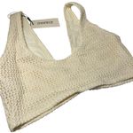 New Montce Bone Crochet Kim Variation Bikini Top one white Large Photo 6