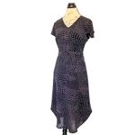 Laura Scott Dress Womens Sz 12 Polka Dots Rockabilly Pink Black Tied Midi Retro Photo 1