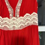 Eva Mendes NY & Company Bohemian Embroidered Maxi Dress Size Small Orange Photo 2