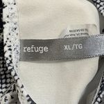 Refuge Womens Low Cut Tie Knot Front Bikini One Piece Snakeskin Black White XL Photo 4