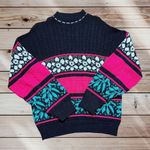 American Pride Flower Sweater Size Medium Colorful Classic Party Career Fun Photo 0