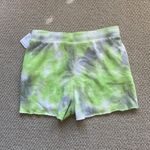Free People NEW  Kelly Tie Dye Sweat Shorts Citron Green Grey Size XS Lounge NWT Photo 7