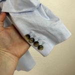 Banana Republic Linen Ruched Sleeve Blazer Womens Size 12 Blue Meditation NWT Photo 7