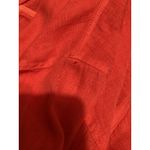 ZARA  BASIC Women Orange Linen Blend Collared Zip Front Jacket Size S Photo 6