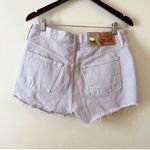 Levi's Levi’s 501 Lavender Purple High Rise Raw Hem Button Fly Jean Shorts Size 32 NEW Photo 4
