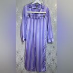 Loft  Lavender and Lilac Striped Sleepwear Set Pajamas Satin Silky XS/S Photo 1