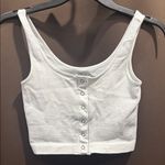 Aeropostale  Seriously Soft Seamless Textured White Crop Top Size Small Photo 0