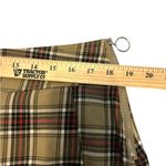 Jolt  Tan Plaid Skirt With Front Flap Size X-Large Photo 4
