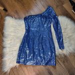 superdown  Geo One Shoulder Mini Sequin Dress Photo 3