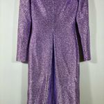 Oscar de la Renta Lame Column Gown Maxi Dress Metallic Lavender 6 NWT Photo 11