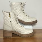 Sam & Libby  Women's Otis Quilted Heeled Ankle Boot In Soft Eggshell Size 9 Photo 1