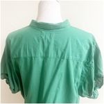 Xirena Channing Short Sleeve Button Shirt In Palm Green Size XL Cotton Ruffled Photo 7