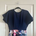 Paper Dolls  London Size 6 Blue Floral Knee Length Dress Dolman Sleeve Photo 1