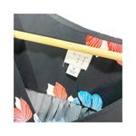 A New Day Women's Dress Black Floral Print Size M Bell Sleeves 70's Style A-line Photo 4