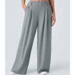 Halara BUNDLE 2 Women's High Waisted Wide Leg Flowy Pants Sz M Linen Feel Casual Photo 1