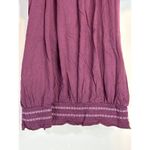 Little Yellow Button Purple Smocked Cotton & Modal Short Sleeve Blouse‎ Size S Photo 7