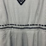 Japna  Womens Striped‎ Spaghetti Strap Jumpsuit Size Large Blue White Striped Photo 6