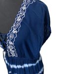 Exist #122  boho navy and white tie dye maxi dress Photo 4