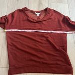 American Eagle  Women’s Rust Open Back Crewneck Sweatshirt Sz S Photo 4