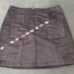 Old Navy  Black Faux Suede A-Line Mini Skirt Photo 2