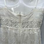 Zimmermann Off-White Women's Embroidered Eyelet Silk Romper w/Spaghetti Straps-0 Photo 9