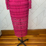 Saylor  Suzie Long Sleeve Lace Sheath Midi Dress Fuchsia‎ Pink Size Medium Photo 10