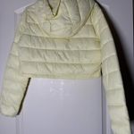 ZARA Yellow Cropped  Puffer Coat Photo 1