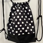 NEW Stylish Polka Dot Drawstring Backpack Black Photo 2