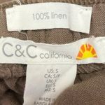 C&C California  Women's Brown High Rise Elastic Waist Drawstring Mini Shorts Sz S Photo 2